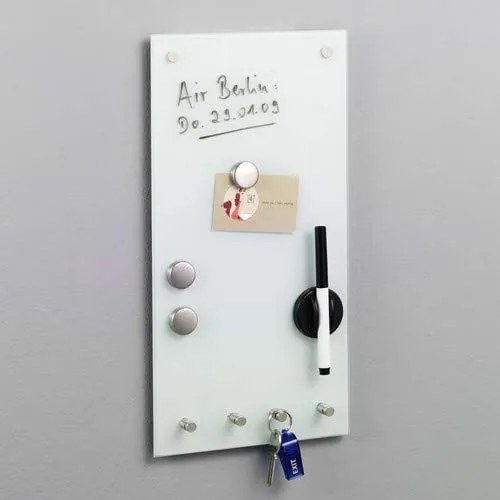 Zeller Present Magnetická sklenená tabuľa, nástenka s príslušenstvom, biela