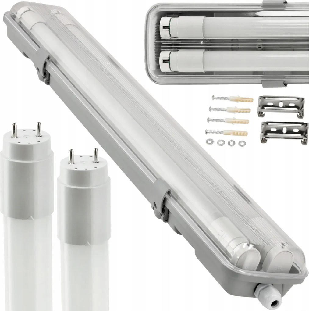 Hermetické LED svietidlo 120 cm + 2x neutrálne žiarivky