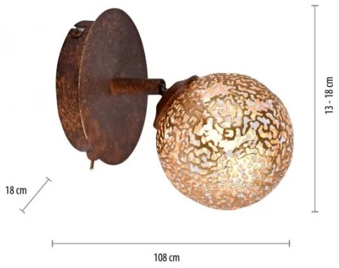 Paul Neuhaus 9031-48 - Nástenné bodové svietidlo GRETA 1xG9/40W/230V