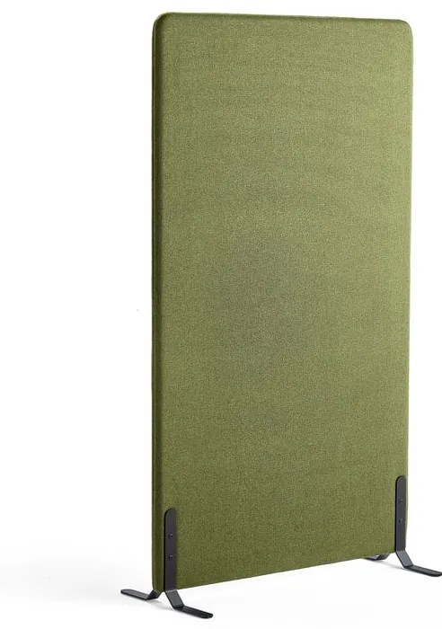 Paraván ZONE, 1700x1000x46 mm, látka Hush, čierne nožičky, forest green