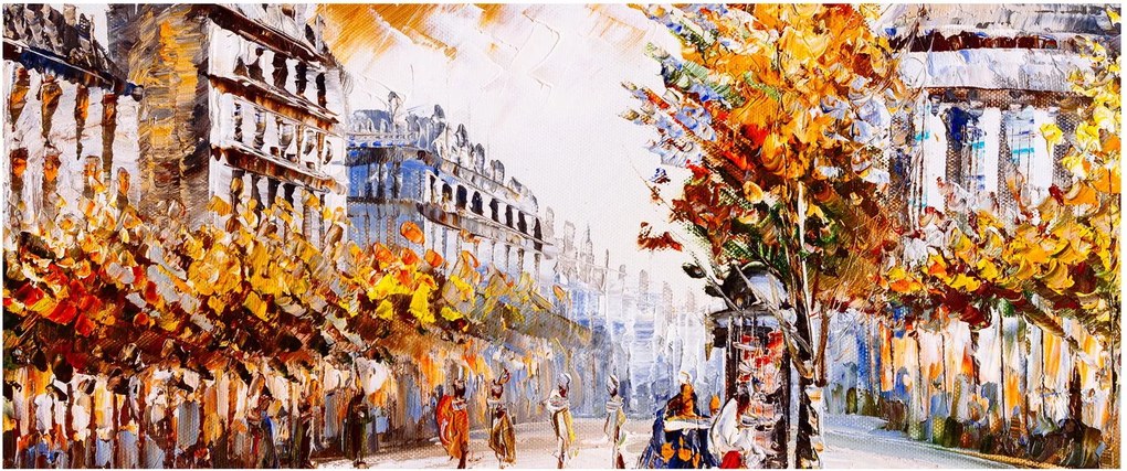 Obraz - Ulica v Paríži (120x50 cm)
