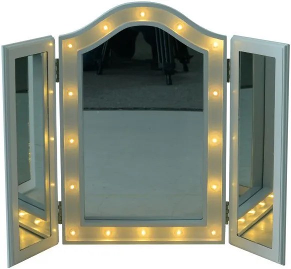 Stolný rozkladacia zrkadlo s LED osvetlením Mirra| biele