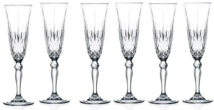 RCR MELODIA POHÁR NA ŠAMPANSKÉ 160ML SADA 6 KS