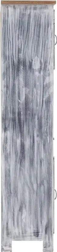 furniture-nabytek.cz - Masívna kúpeľňová skrinka Santa Cruz, sivá, drevo - Mango