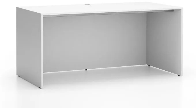 Kancelársky pracovný stôl SEGMENT, 1620 x 800 x 750 mm, biela