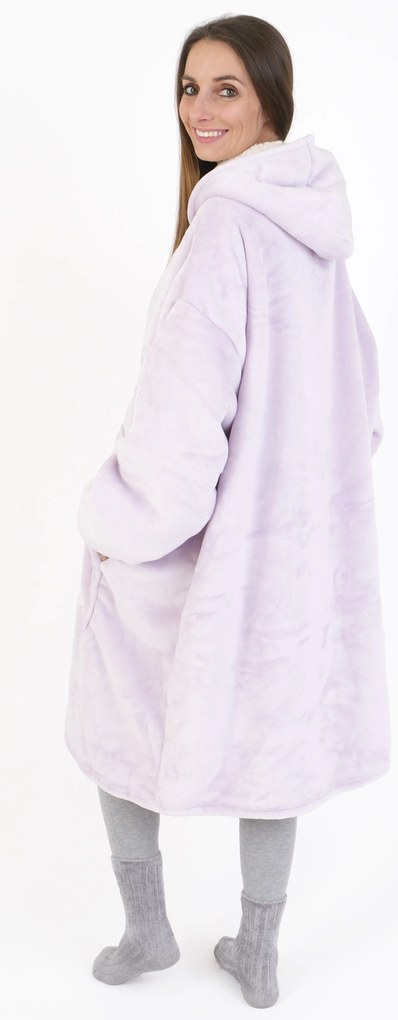 Baránková mikina mikroplyš – Laura lila veľkosť L