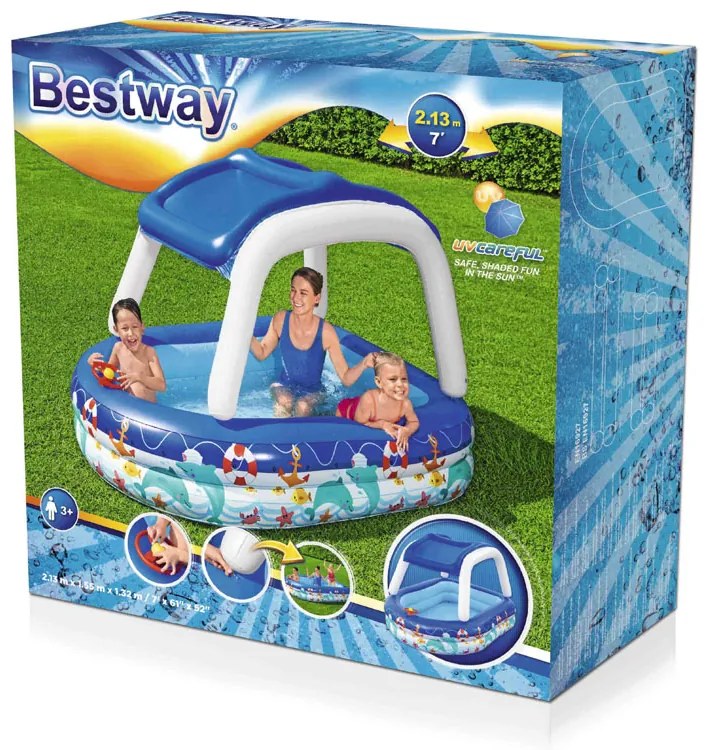 Nafukovací bazén so strieškou Sea Captain Bestway 54370