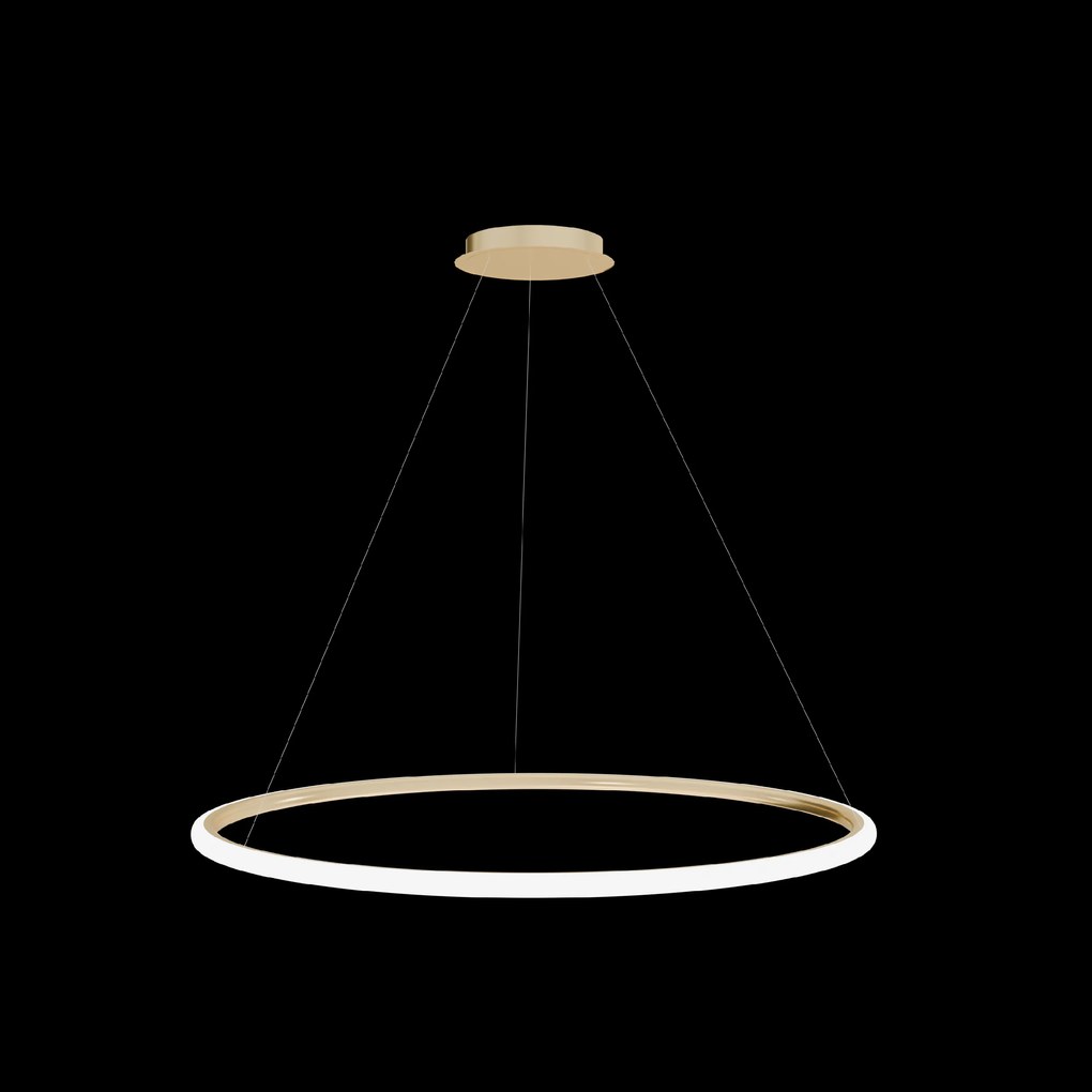 Toolight Toolight, závesné svietidlo 40cm, 24W, 3000K, LHJ001-CP, zlatá lesklá, OSW-50000