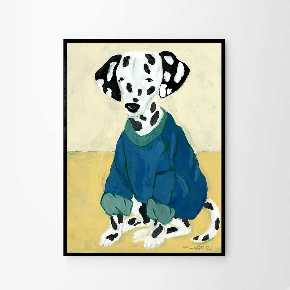 The Poster Club Plagát Dalmatian in Sweatshirt by Hanna Peterson A5 (mini)