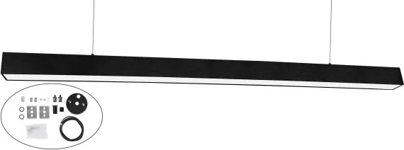Top Light - LED stropné prisadené závesné svietidlo HORIZON LED/40W/230V čierna