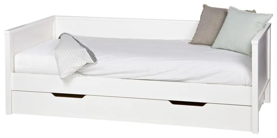Biela jednolôžková posteľ 90x200 cm Nikki – WOOOD