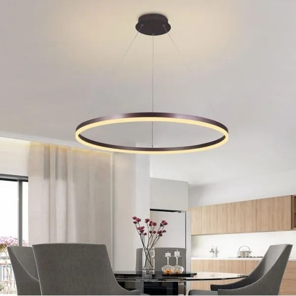 Brilagi - LED Stmievateľný luster na lanku CIRCLE LED/55W/230V 3000-6500K hnedá +DO