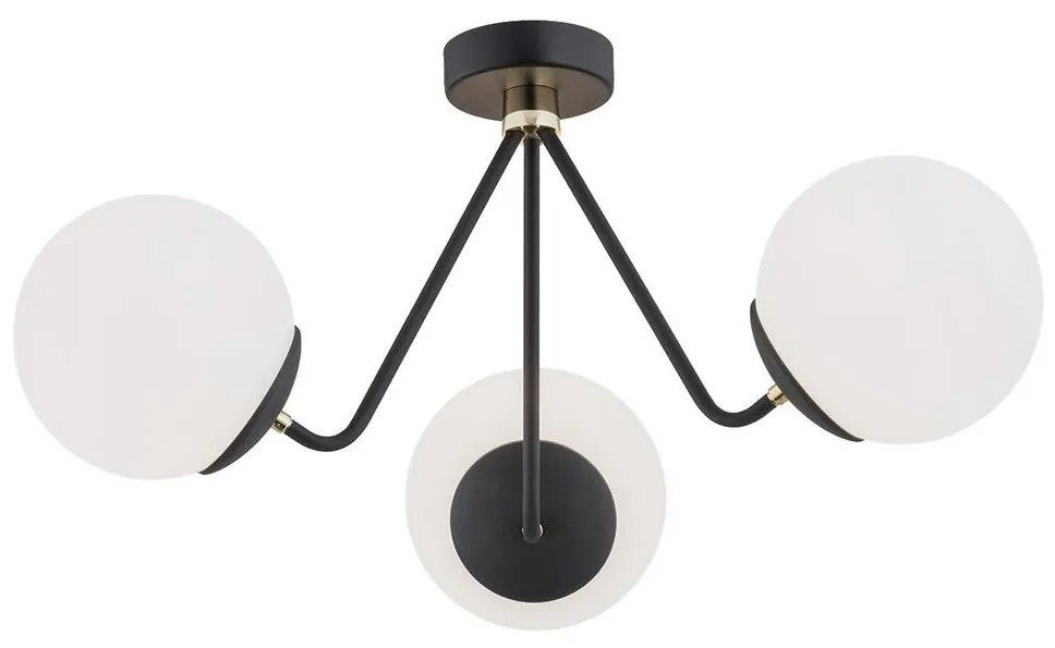 Argon 1478 - Prisadený luster TOMAR 3xE27/15W/230V čierna