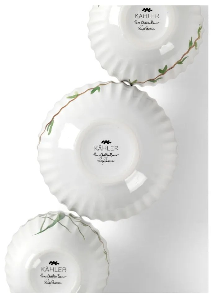 Súprava 3 miniatúrnych porcelánových váz Kähler Design Hammershøi Spring