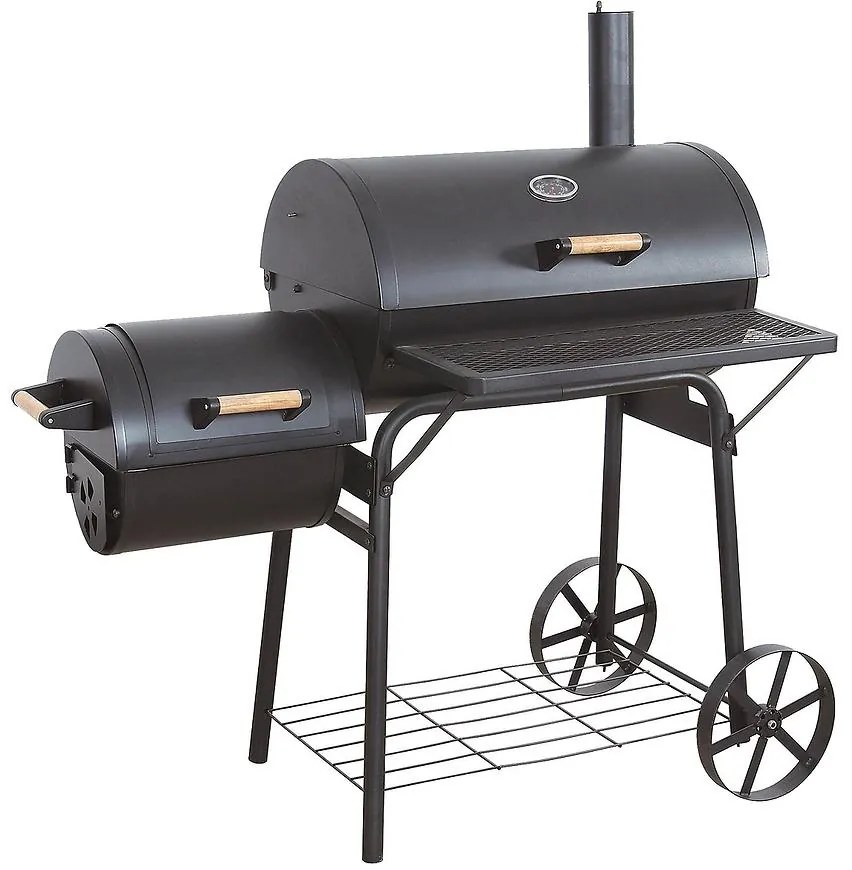 Gril na drevené uhlie s udiarňou JY-001