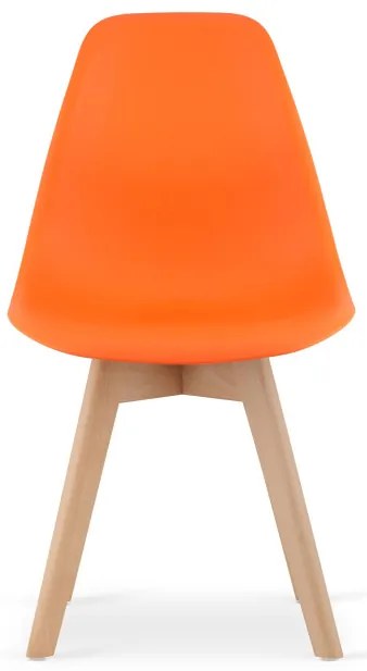 Jedálenská stolička KITO oranžová / naturálne nohy
