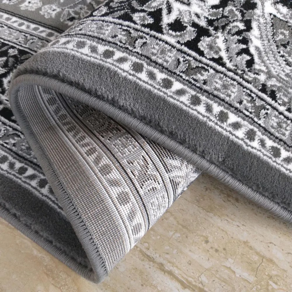 Sivý koberec s ornamentmi mandala Šírka: 200 cm | Dĺžka: 300 cm