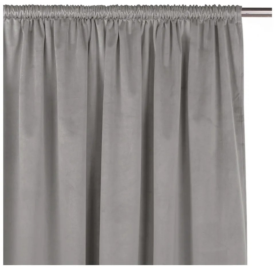 Sivý zamatový dimout záves 200x250 cm Velto – Filumi