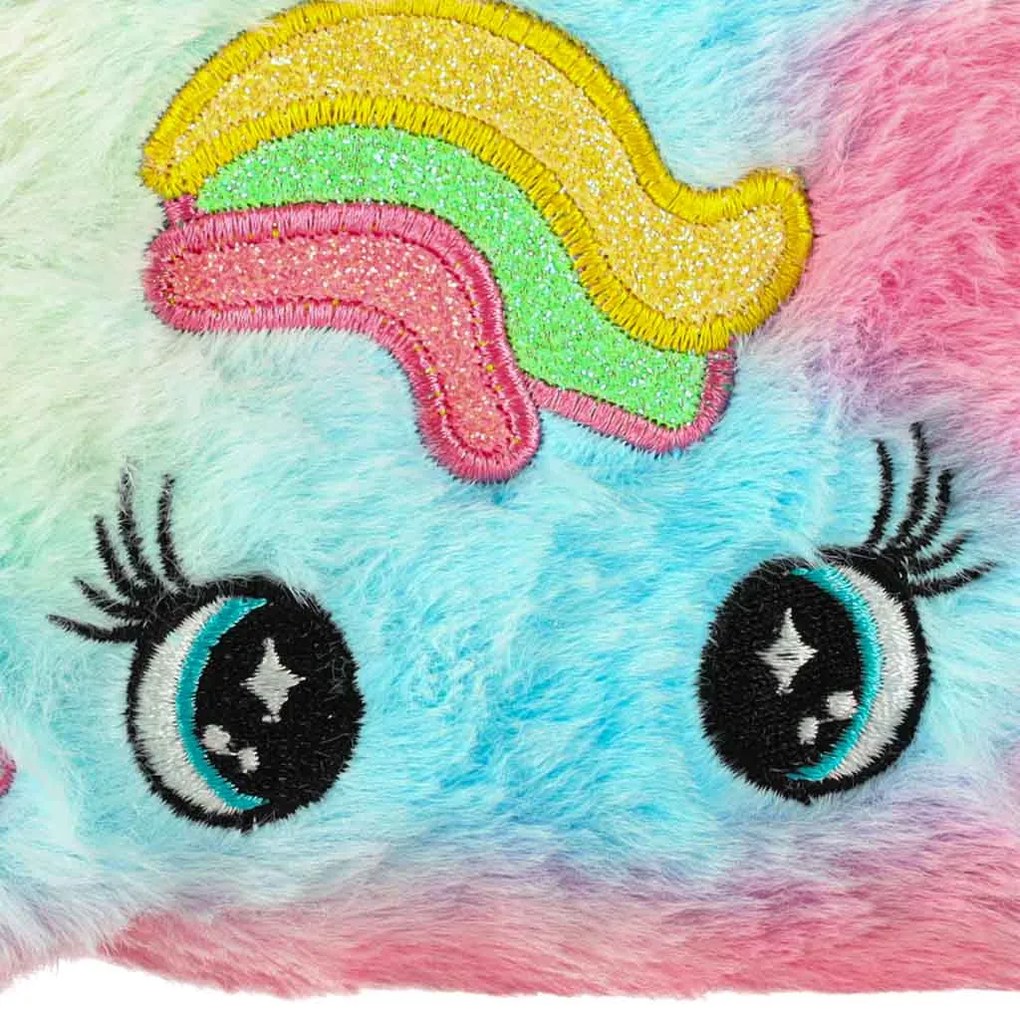 KIK Detská dúhová kozmetická sada 22 ks – tylová sukňa, jednorožcová taštička, trblietky 5+