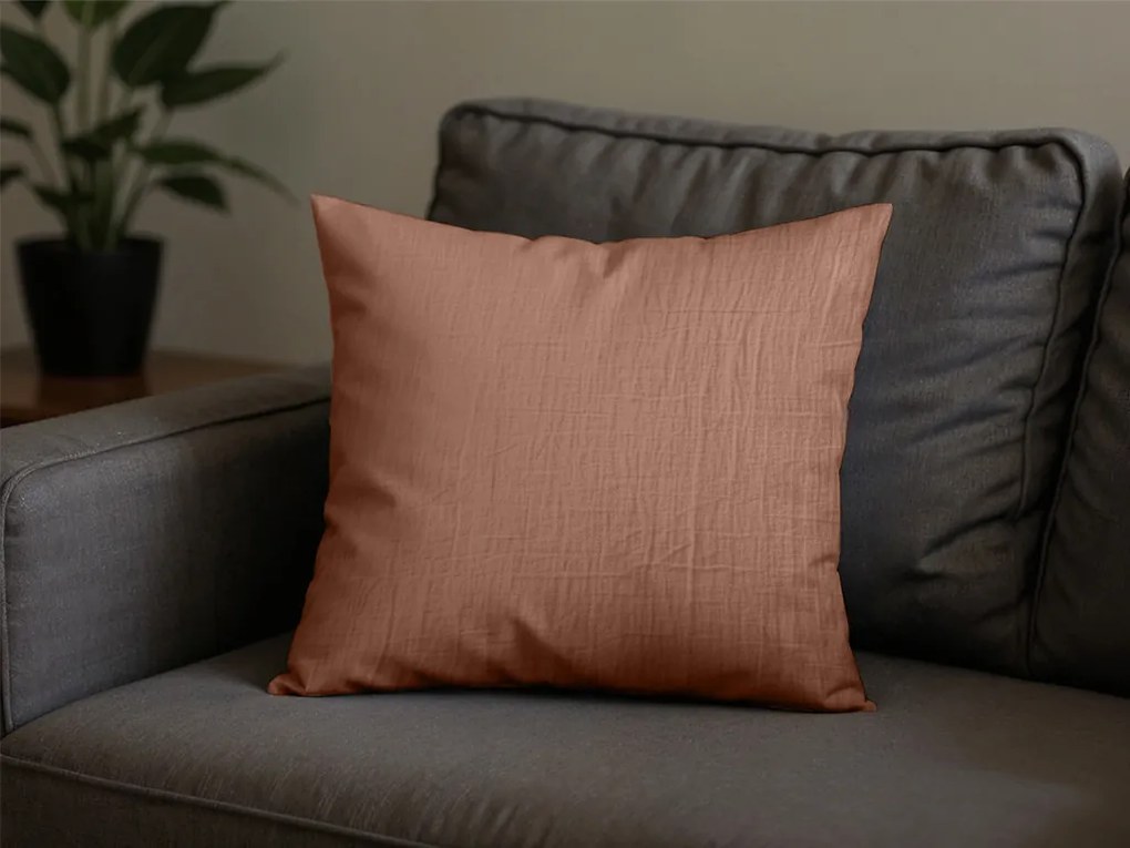 Mušelínová obliečka na vankúš MUSSARI 45x45 cm, svetlo hnedá