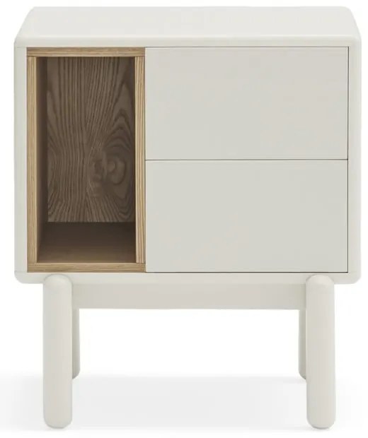 Krémový nočný stolík Corvo – Teulat