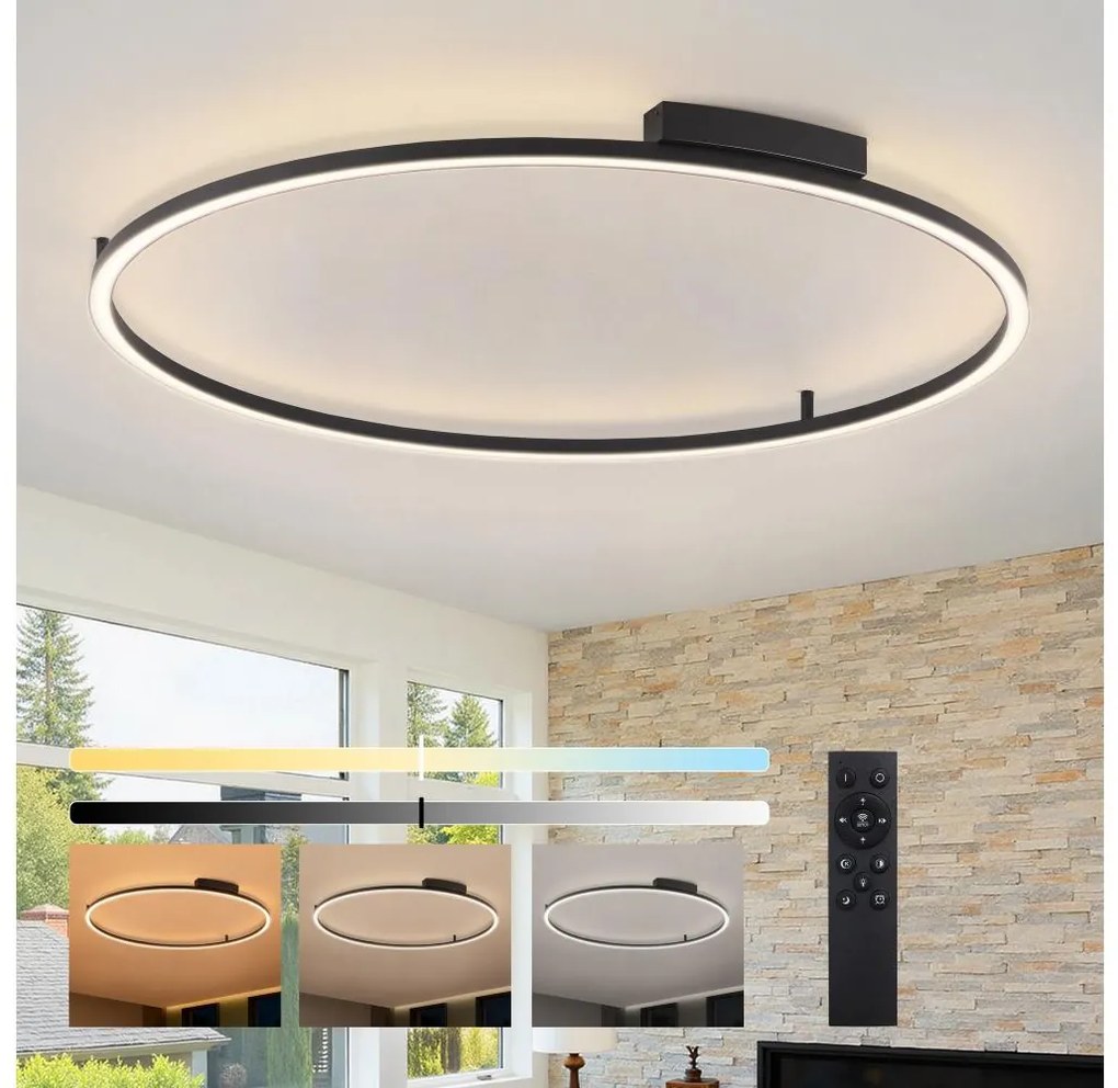 Brilagi - LED stmievateľné svietidlo PORTOFINO LED/85W/230V pr. 120 cm čierna + DO