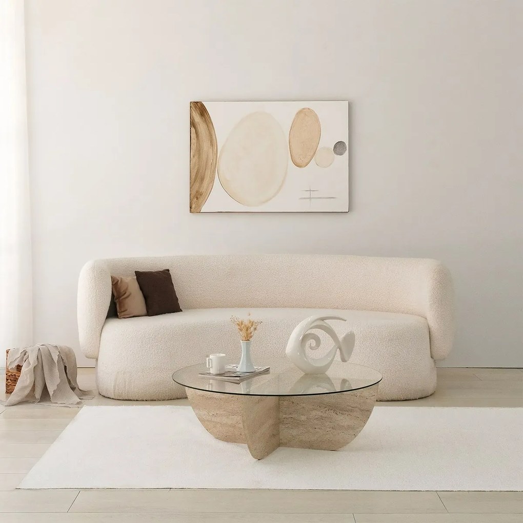 Konferenčný stolík Lily Travertine