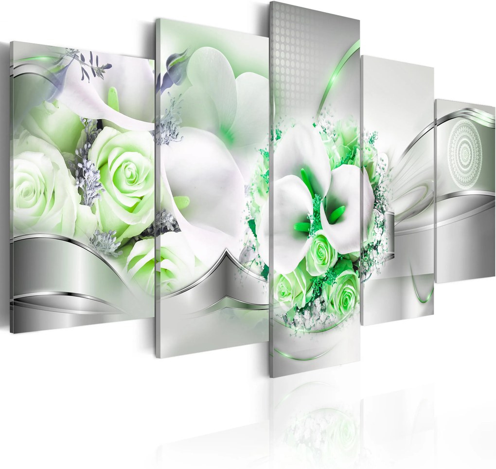Obraz - Emerald Bouquet 100x50