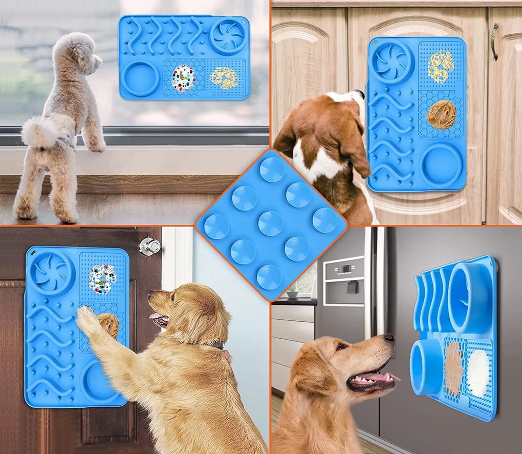 Tutumi Tutumi, podložka na lízanie jedla pre psa-mačku 368919 Blue, modrá, HOM-02869