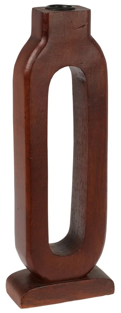 Drevený svietnik Mango, 11,5x30 cm, hnedá
