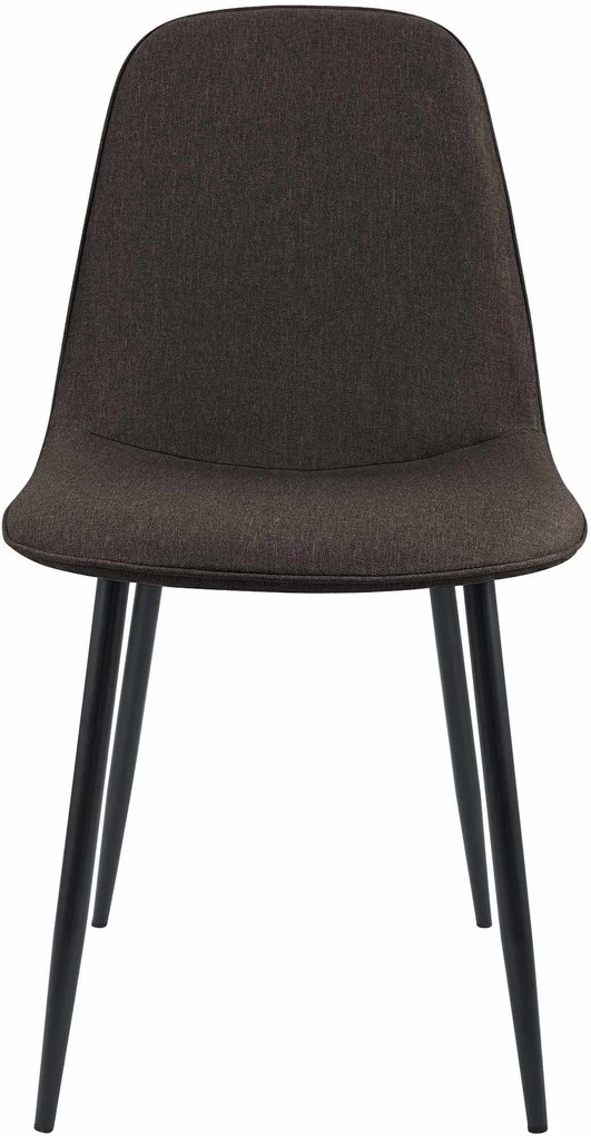 Sada 4 ks jedálenskej stoličky Maryam látka - hnedá