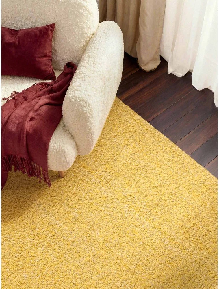 Žltý ručne tkaný koberec z materiálu buklé 120x170 cm Notting Hill Portobello – Ted Baker