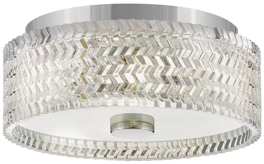 Hinkley HK-ELLE-F-S-CM - Stropné svietidlo 2xE27/60W/230V pr. 30,5 cm chróm