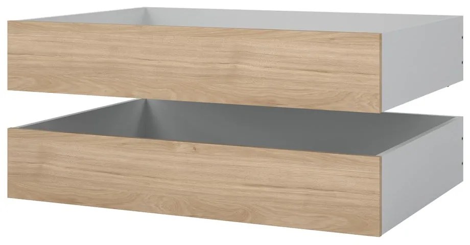 Zásuvky pod posteľ v prírodnej farbe v súprave 2 ks 90x190/140x190 cm Naia – Tvilum