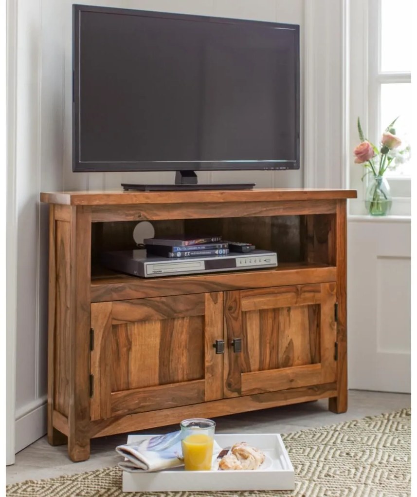 furniture-nabytek.cz - Rohový tv stolík z dreva palisander 110x70x50