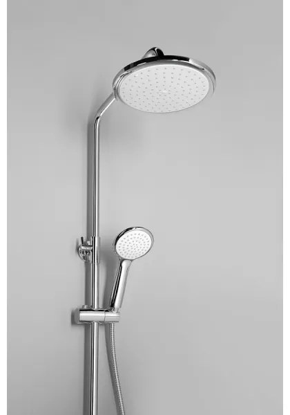 Aqualine - Sprchová súprava s batériou lesklý chróm/biela
