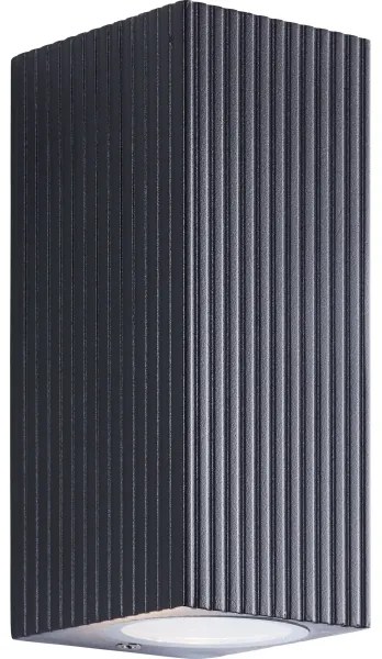 Brilliant - Vonkajšie nástenné svietidlo JELANI 2xGU10/10W/230V IP44 čierna