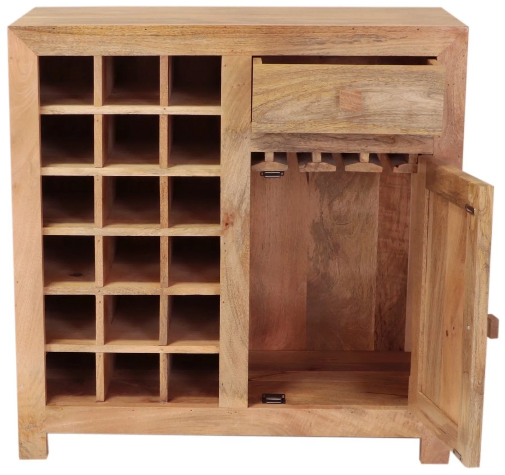 furniture-nabytek.cz - Vinotéka do kuchyne 90x90x45 z dreva mango