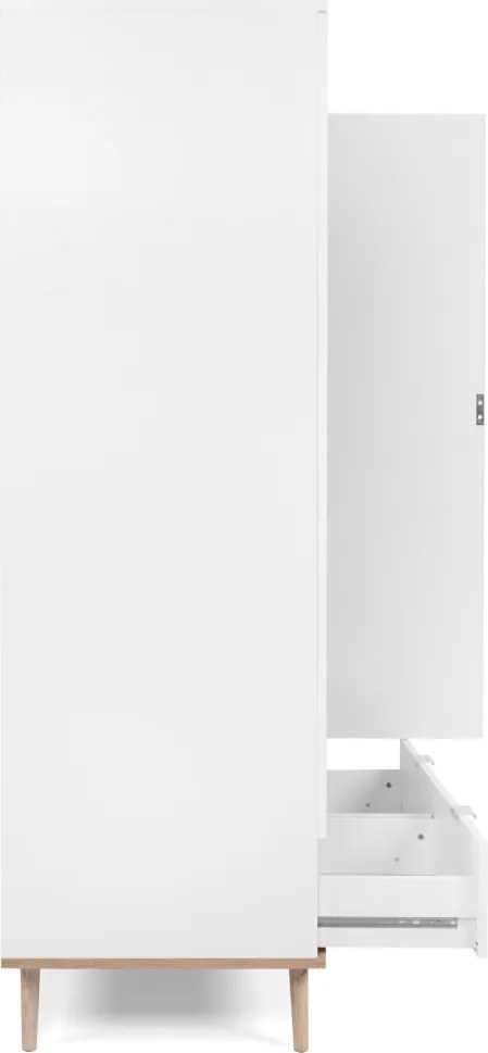 Šatníková skriňa Göteborg, biela/dub sonoma