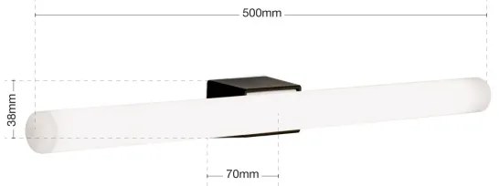 Orion Soff 3-484 - LED Nástenné svietidlo VISAGIST 1xS14d/8W/230V čierna
