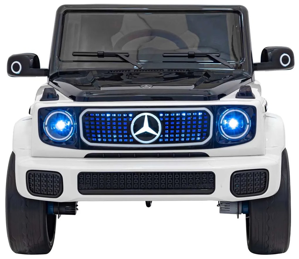 Detské autíčko s elektrickým pohonom 4x4 Mercedes Benz EQG - biele