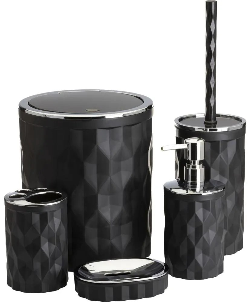 Kúpeľňový set REINA 5 ks čierna/chróm