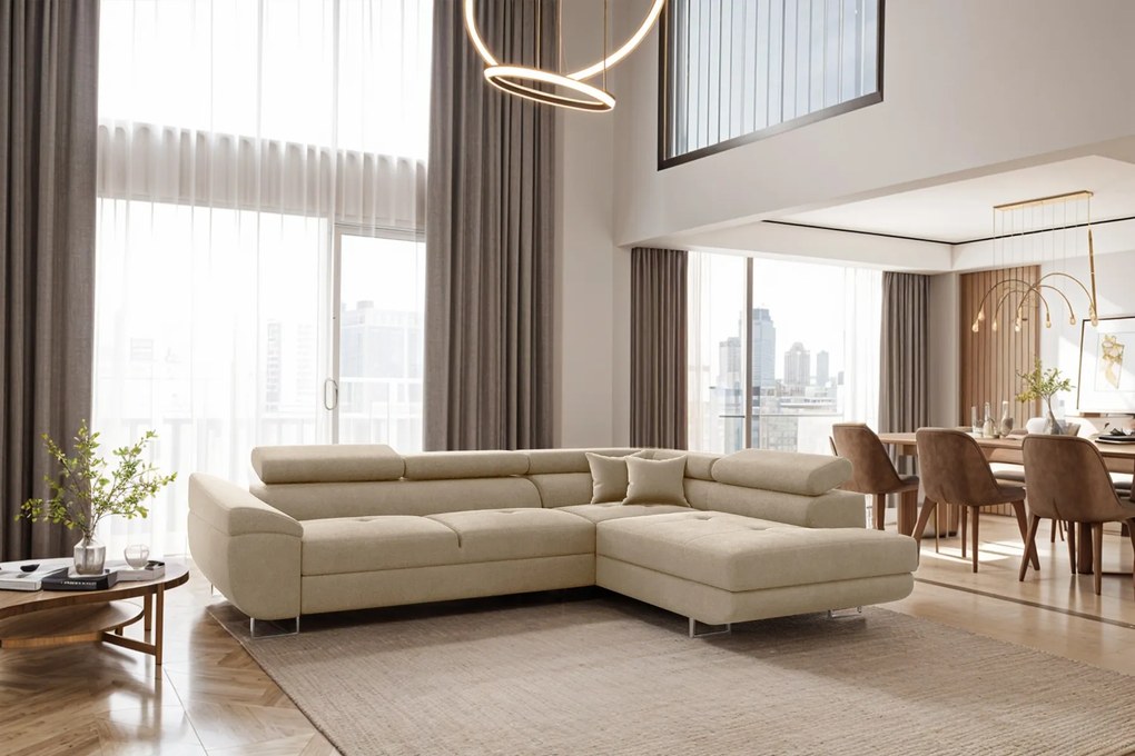 ROHOVÁ SEDAČKA SANTIAGO NOEL 06 BÉŽOVÁ 275 x 202 cm