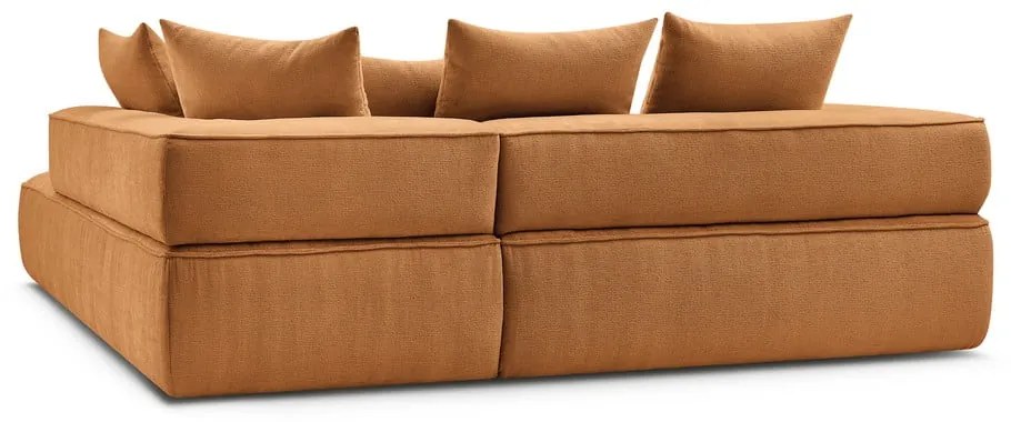 Ženilková rohová pohovka v horčicovej farbe (pravý roh/do L) Whesley – Bobochic Paris