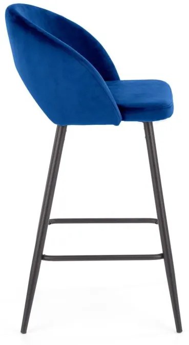 Barová čalúnená stolička ORNEA H96 modrá