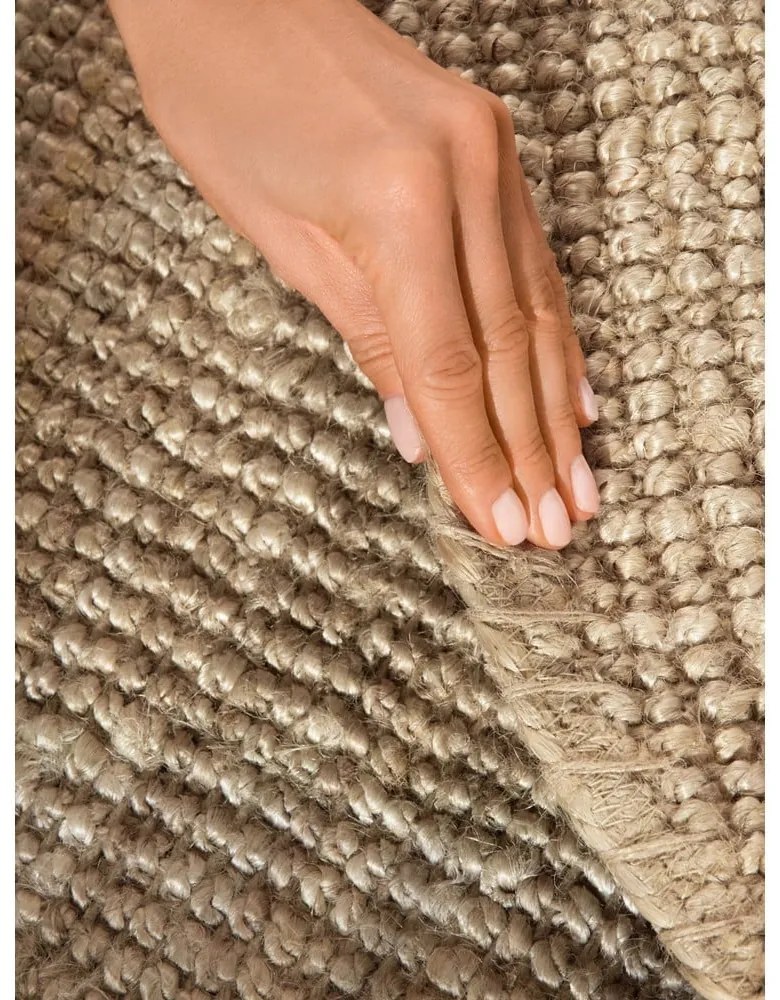 Krémový jutový okrúhly koberec ø 200 cm Bouclé Jaipur – Hanse Home