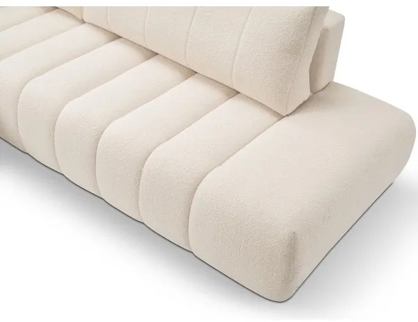 Rozkladacia rohová sedacia súprava do tvaru L DESIO, ľavá, béžová, s úložným priestorom