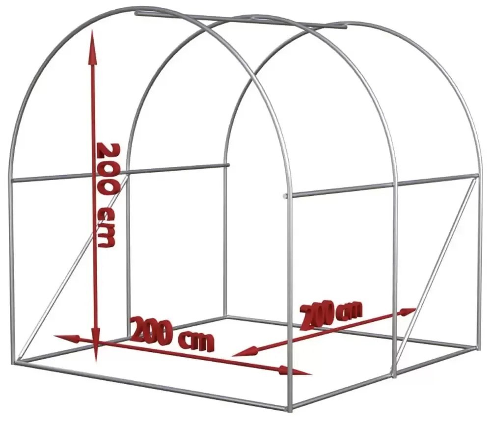 Záhradný fóliový tunel 2 x 2 x 2 m, zelený