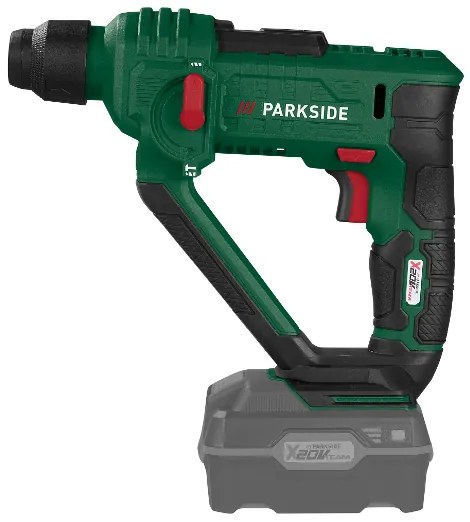 Parkside®  Aku vŕtacie kladivo Pabh 20-Li D4 + Akumulátor 20 V 2 Ah PAP 20 B1 + Nabíjačka 20 V 2,4 A PLG 20 C1  (800011843)