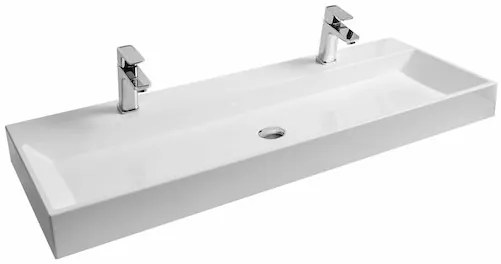 Ravak Natural dvojumývadlo 120x45 cm otvor pre batériu, bez prepadu NATURUM0DUO